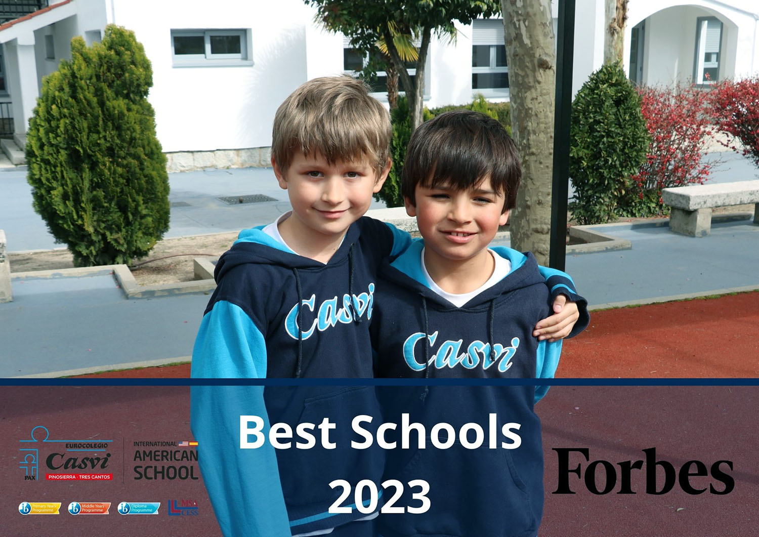 Dos alumnos de Casvi, orgullosos por estar entre los mejores colegios de España según Forbes