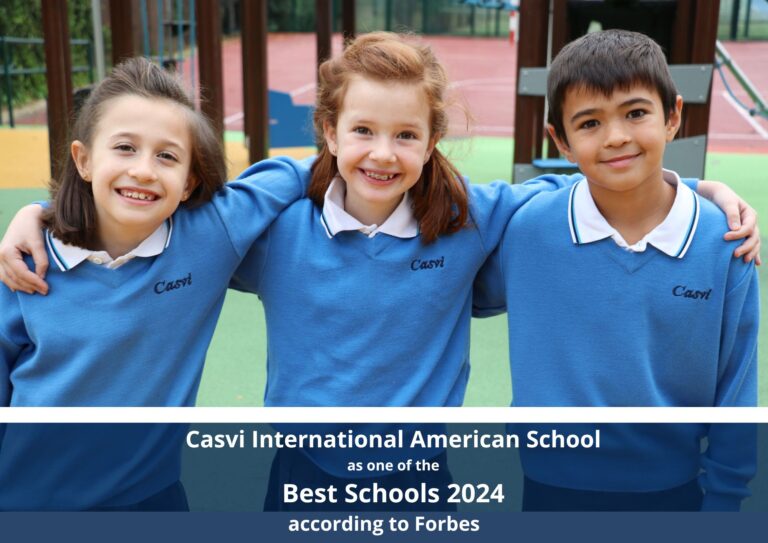 Niños y alumnos de Casvi International American School. Lista Forbes mejores colegios 2024